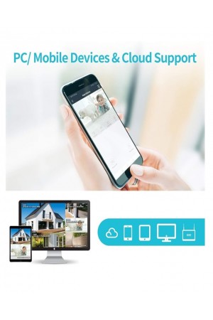 HEIMVISION 12" Monitor 8 Channel NVR, 4 Camera Audio Wi-Fi IP Security System