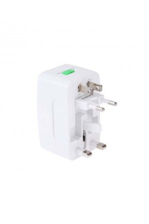 International Plug Adaptor with Dual USB Port