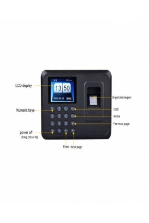 Biometric A6 Fingerprint Time Attendance Clock (with inbuilt Battery)