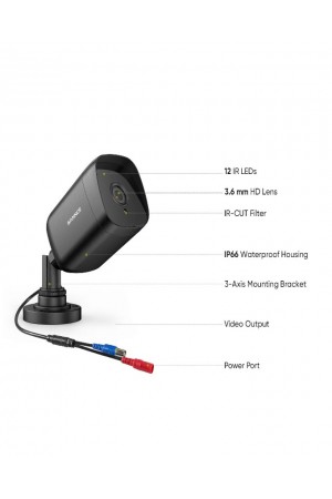 Sannce 4 Channel DVR 4 Bullet Camera 500GB Security System