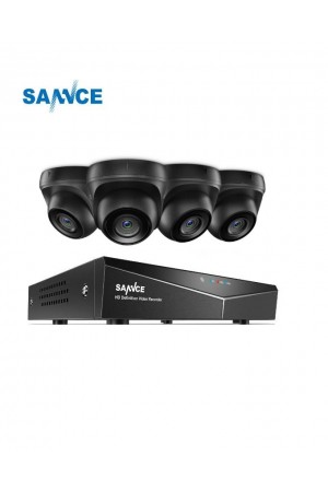Sannce 4 Channel DVR 4 Dome Camera 500GB Security System